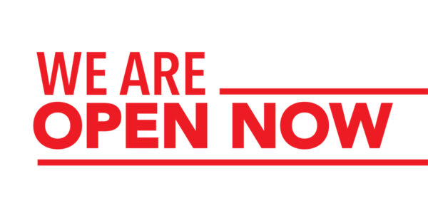 We Are Open Now Banner